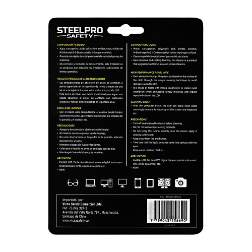 Kit de limpieza para lentes y pantallas Steelpro - Imagen 5