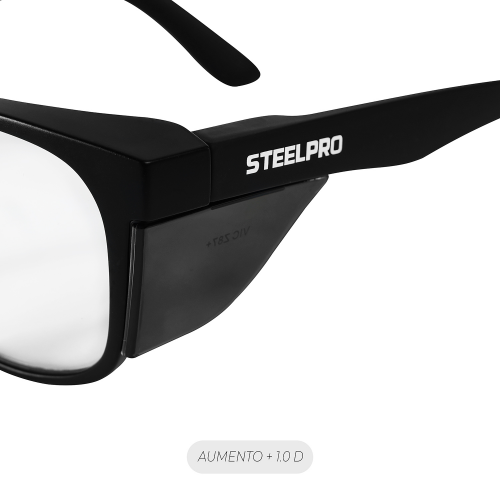 Lente de seguridad Safblack claro full reader + 2.0D Steelpro - Imagen 4