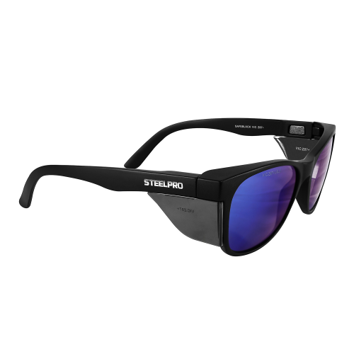 Lente de Seguridad Safeblack Gris Revo azul Steelpro - Imagen 3