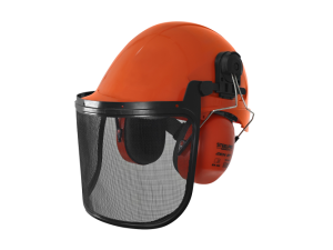 Kit casco de seguridad Monster para motosierra naranjo