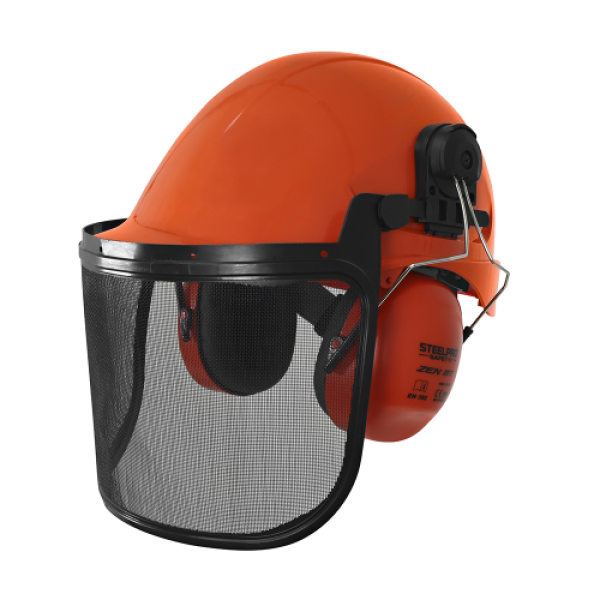 Kit Casco Monster motosierra naranjo